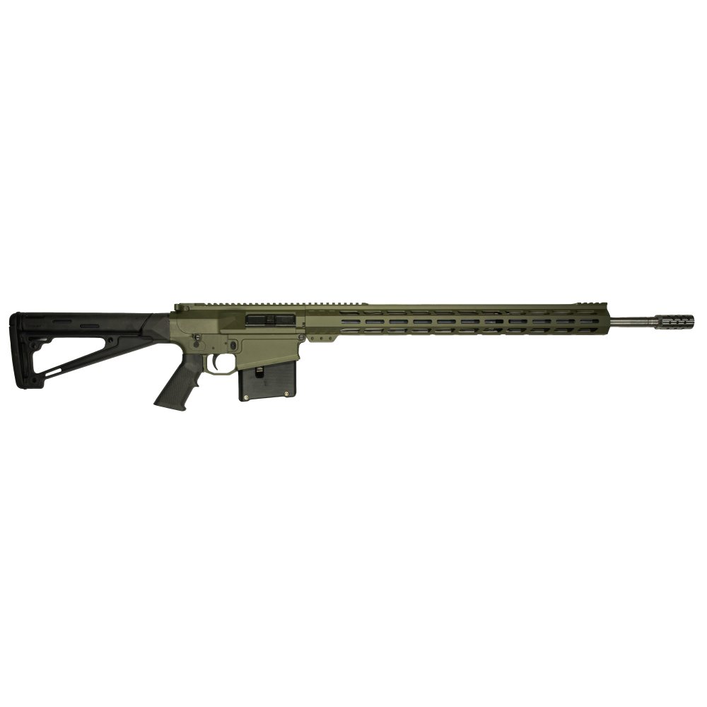 GLFA AR Long Action Rifle 6.5 PRC 5rd Magazine 24" Barrel M-LOK Handguard OD Green Cerakote