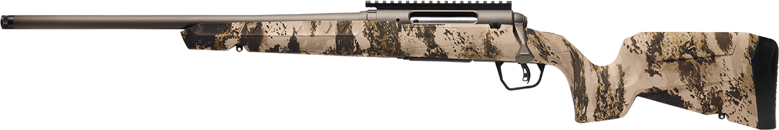 Savage Arms 32346 Axis 2 Pro Compact 6.5 Creedmoor 4+1 20" Gun Metal Bronze Cerakote Heavy Sporter Threaded Barrel & Picatinny Rail Carbon Steel Receiver, Fixed Western Camo Synthetic Stock, Left Hand