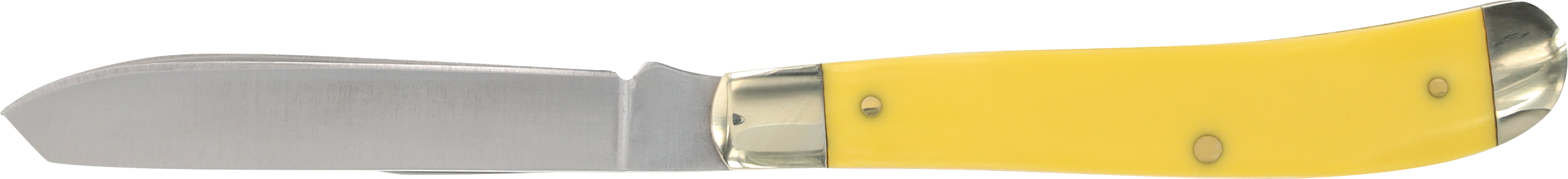 Old Timer 1180011 Gunstock Trapper 3" Plain Stainless Steel Blade Yellow