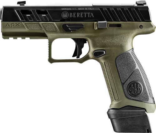 BERETTA APX A1 FS PORTED 9MM 4.25" 17 & 21RD OD GREEN