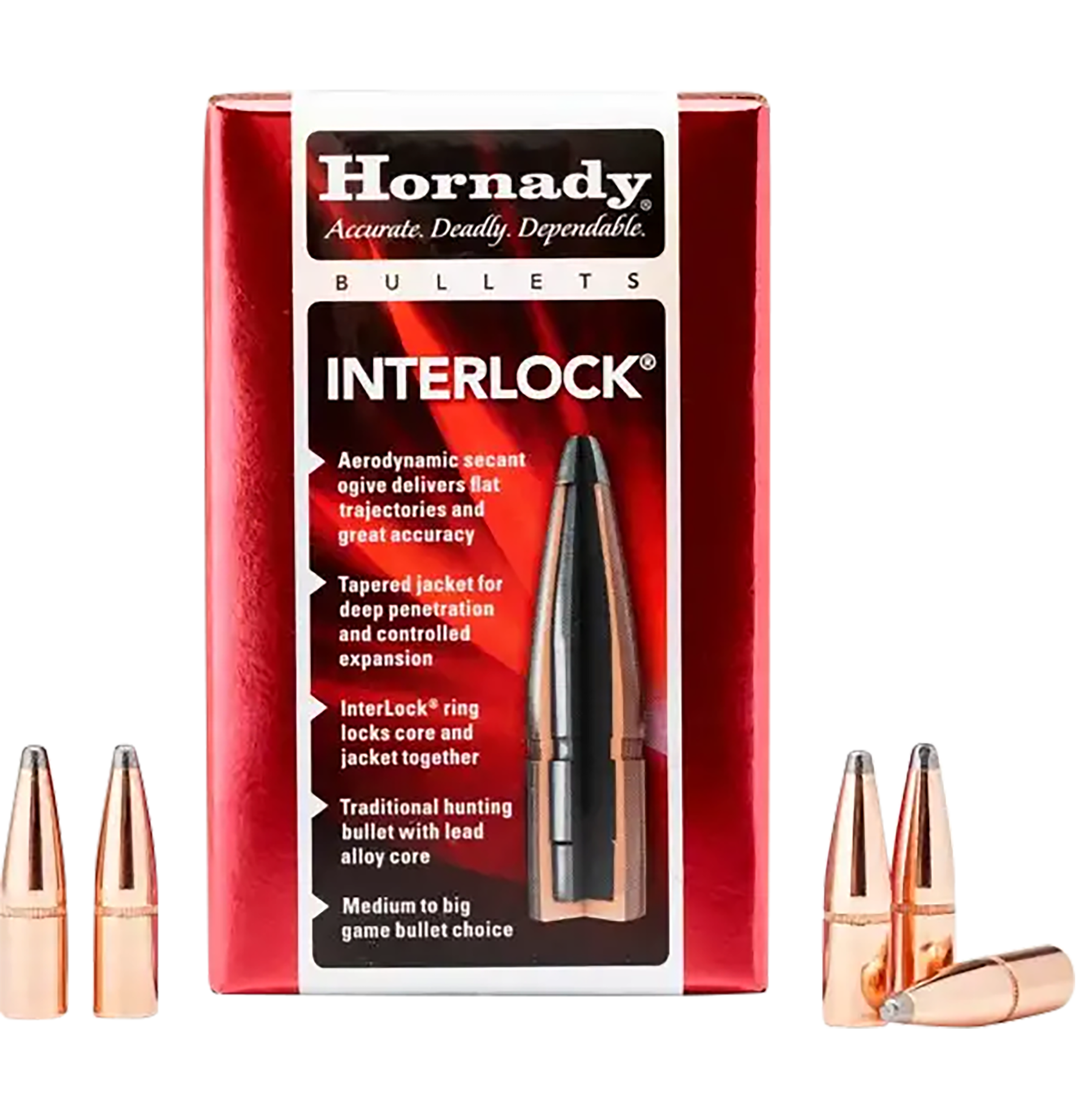 Hornady 2820 InterLock 7mm .284 139 gr Spire Point 100 Per Box/ 25 Case