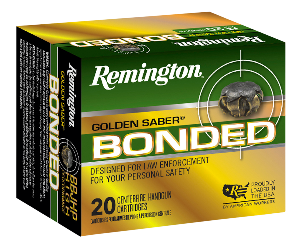 Remington Ammunition 29407 Golden Saber Bonded 357Sig 125gr Bonded Brass Jacketed Hollow Point 20 Per Box/25 Case