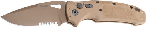 HOGUE K320A M17 3.5" AUTO FLDR DROP POINT BLADE POLY TAN