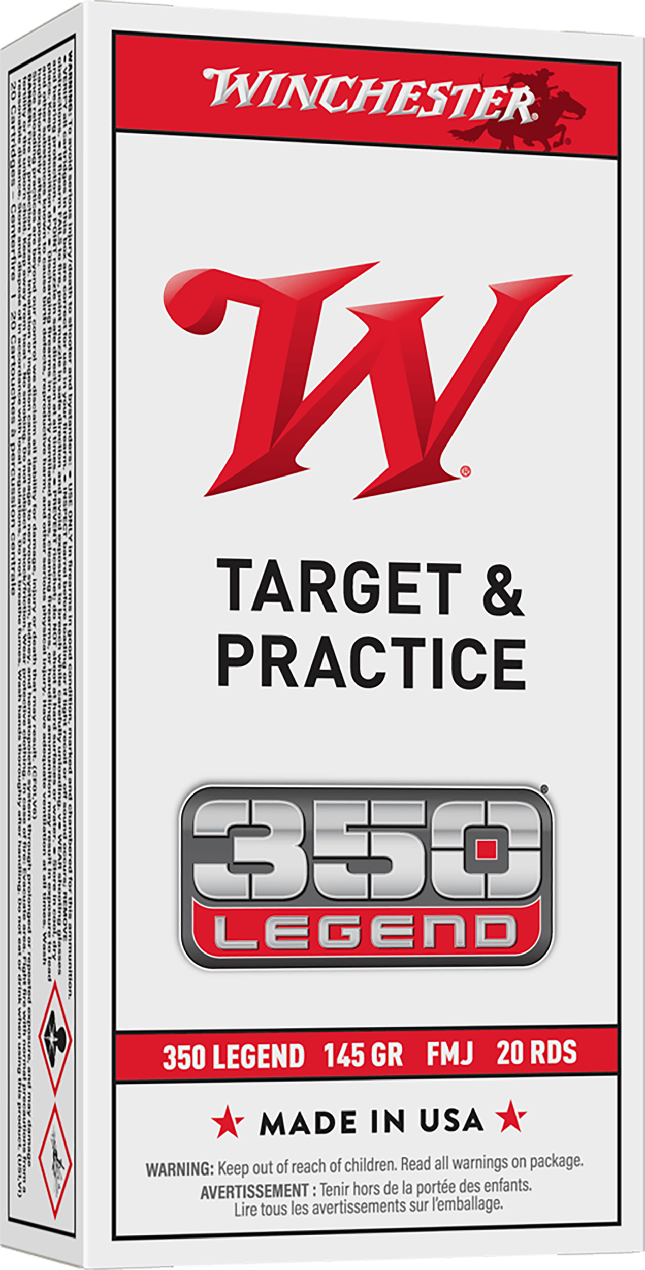 Winchester Ammo USA3501 USA  350Legend 145gr Full Metal Jacket 20 Per Box/10 Case
