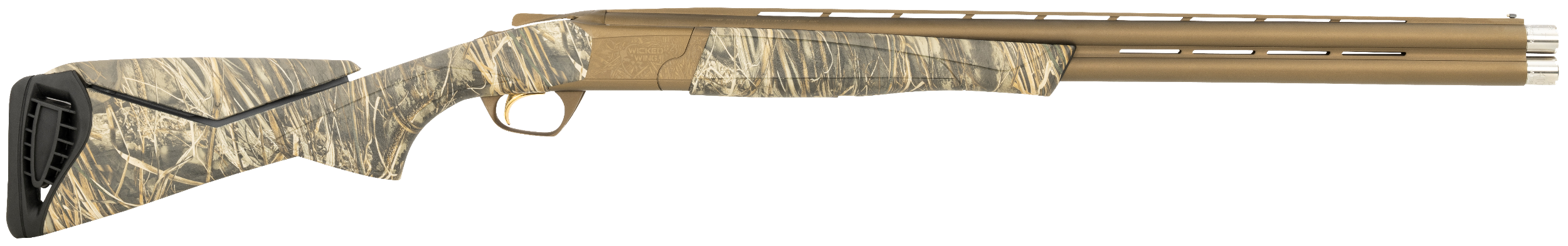 Browning 018729205 Cynergy Wicked Wing 12 Gauge 3.5" 2rd 26" Barrel, Burnt Bronze Cerakote Barrel/Camo Design Receiver, Realtree Max-7 Synthetic Stock w/Adjustable Comb & Textured Gripping Surface