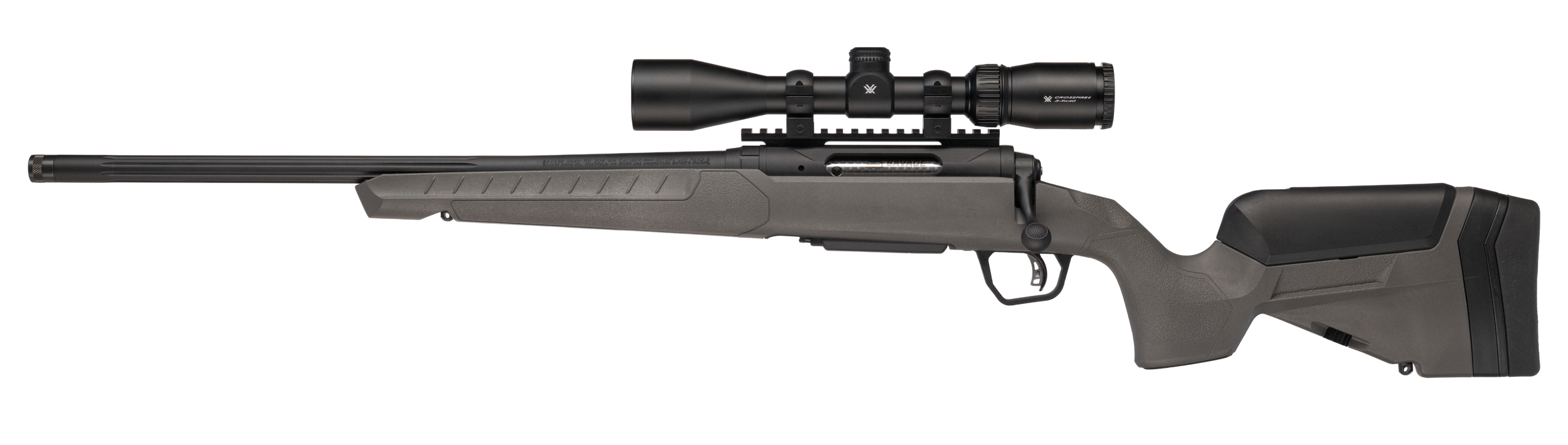 Savage Arms 32496 110 Trailblazer 300 Win Mag 3+1 22" Fluted Barrel, Flat Dark Gray Adj LOP Synthetic Stock, Left Hand