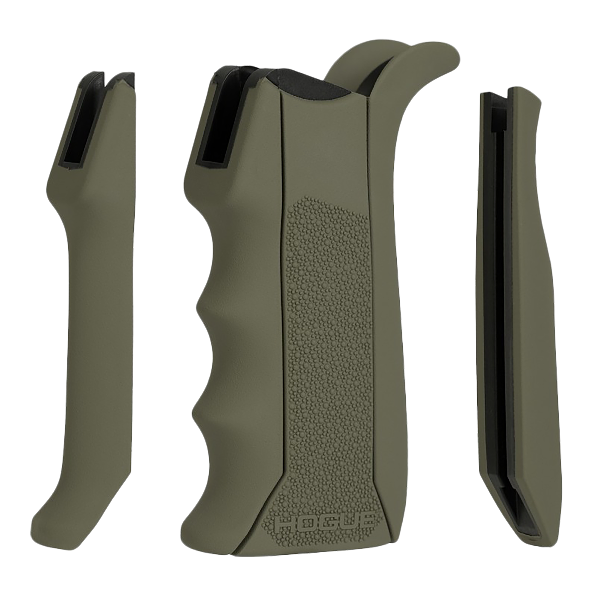 Hogue 13041 Modular Overmolded  OD Green Rubber Pistol Grip with Finger Grooves Fits AR-15/M16