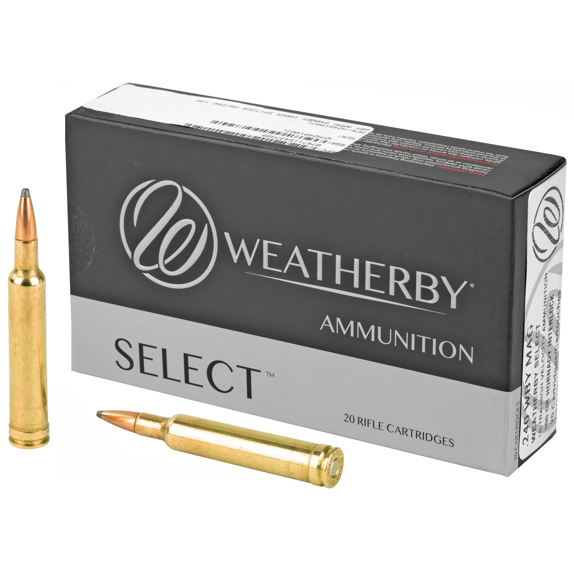 Weatherby Select 240 Wby Mag 100gr InterLock 20rd Box