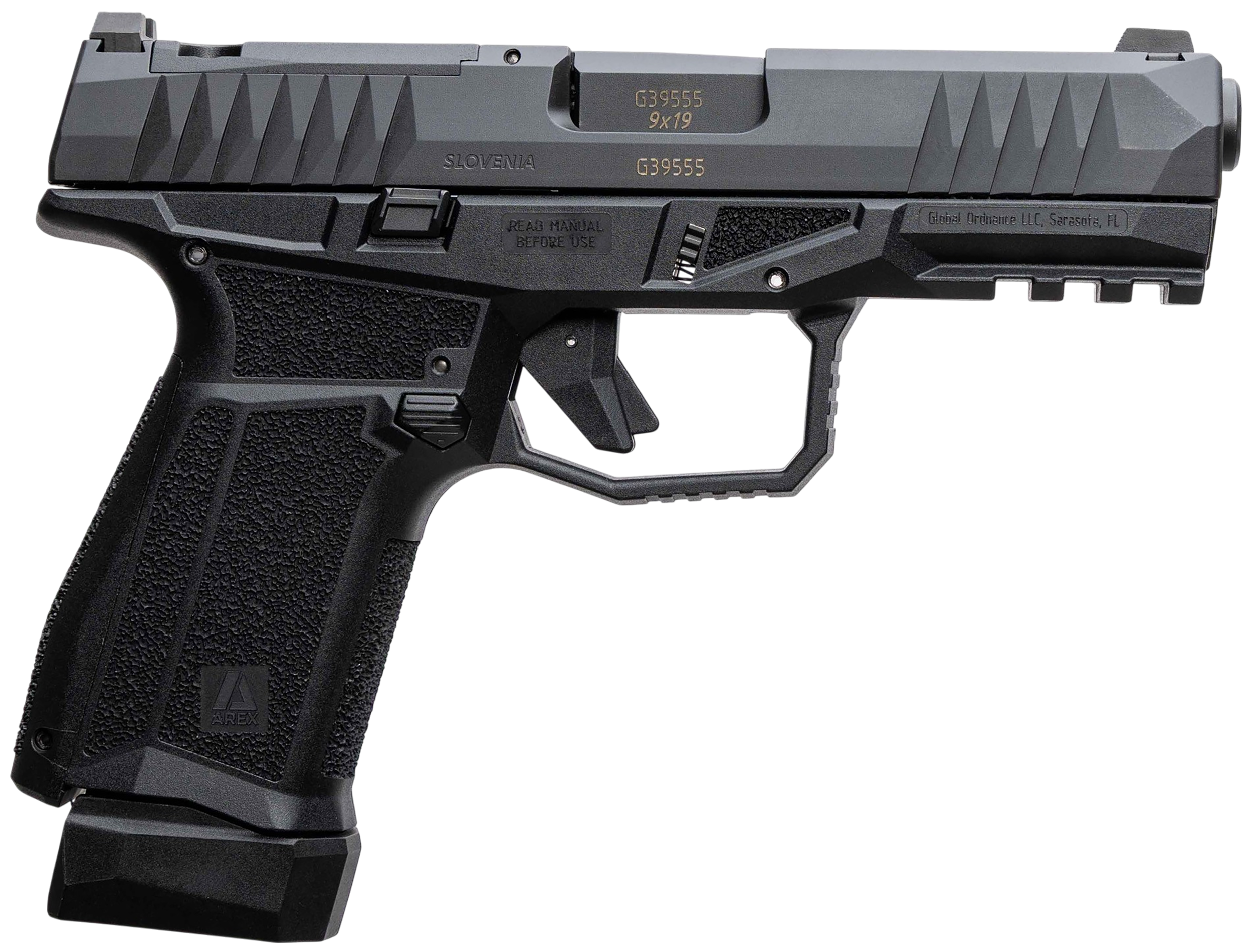AREX 815537024074 Delta M Gen2 Compact Frame 9mm Luger 15+1 4" Black Steel Barrel, Black Nitride Steel Optic Cut/Serrated Slide, Black Polymer Frame w/Picatinny Rail, Black Stippled Grip, Ambidextrous