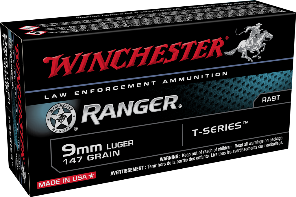 dWINCHESTER RANGER 9MM 147GR SXT 50RD/500RD CS