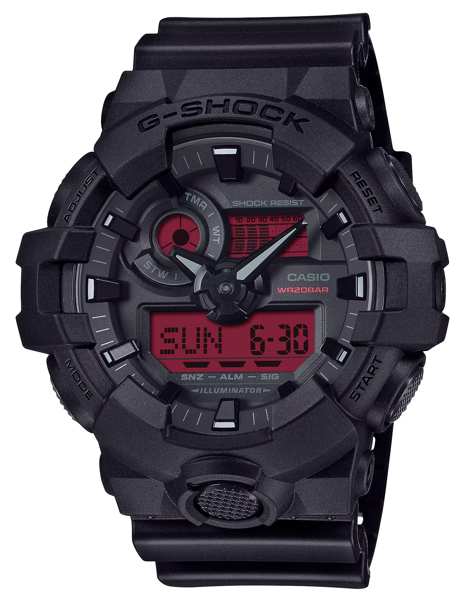 G-SHOCK GA-700 Analog Digital Watch Red