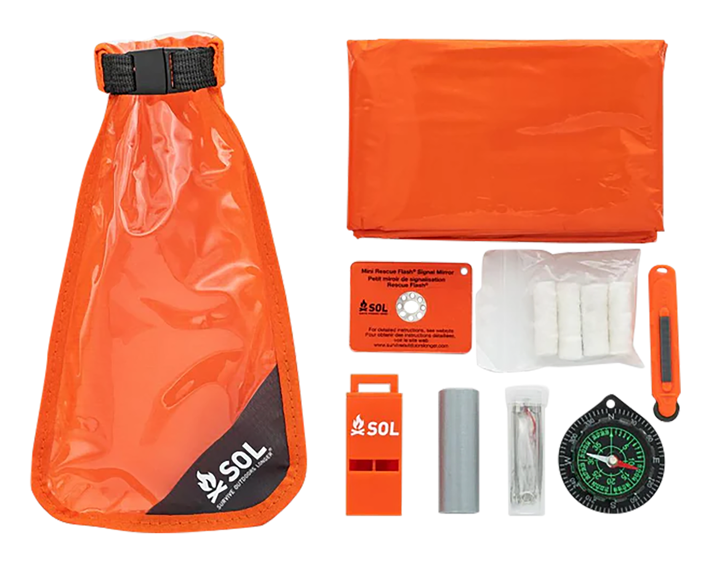 Survive Outdoors Longer 01401727 Scout Survival Kit Waterproof Orange