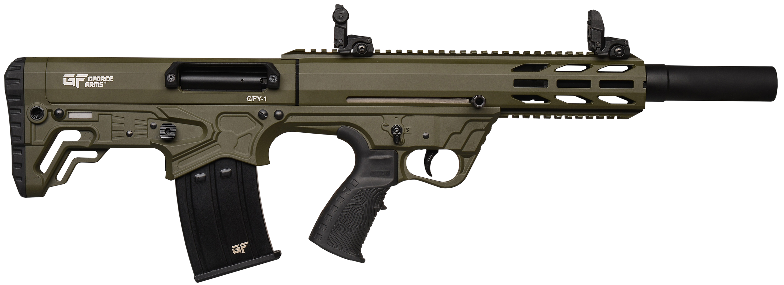 Gforce Arms GFY11220ODG GFY-1 USA 12 Gauge Semi-Auto 3" 5+1 18.50" Black Threaded Barrel, OD Green Cerakote Aluminum Receiver w/Picatinny Rail, OD Green Bullpup Polymer Stock, Polymer Grip