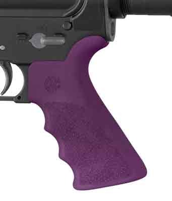 HOGUE AR-15 BEAVERTAIL GRIP W/FINGER GROOVES PURPLE