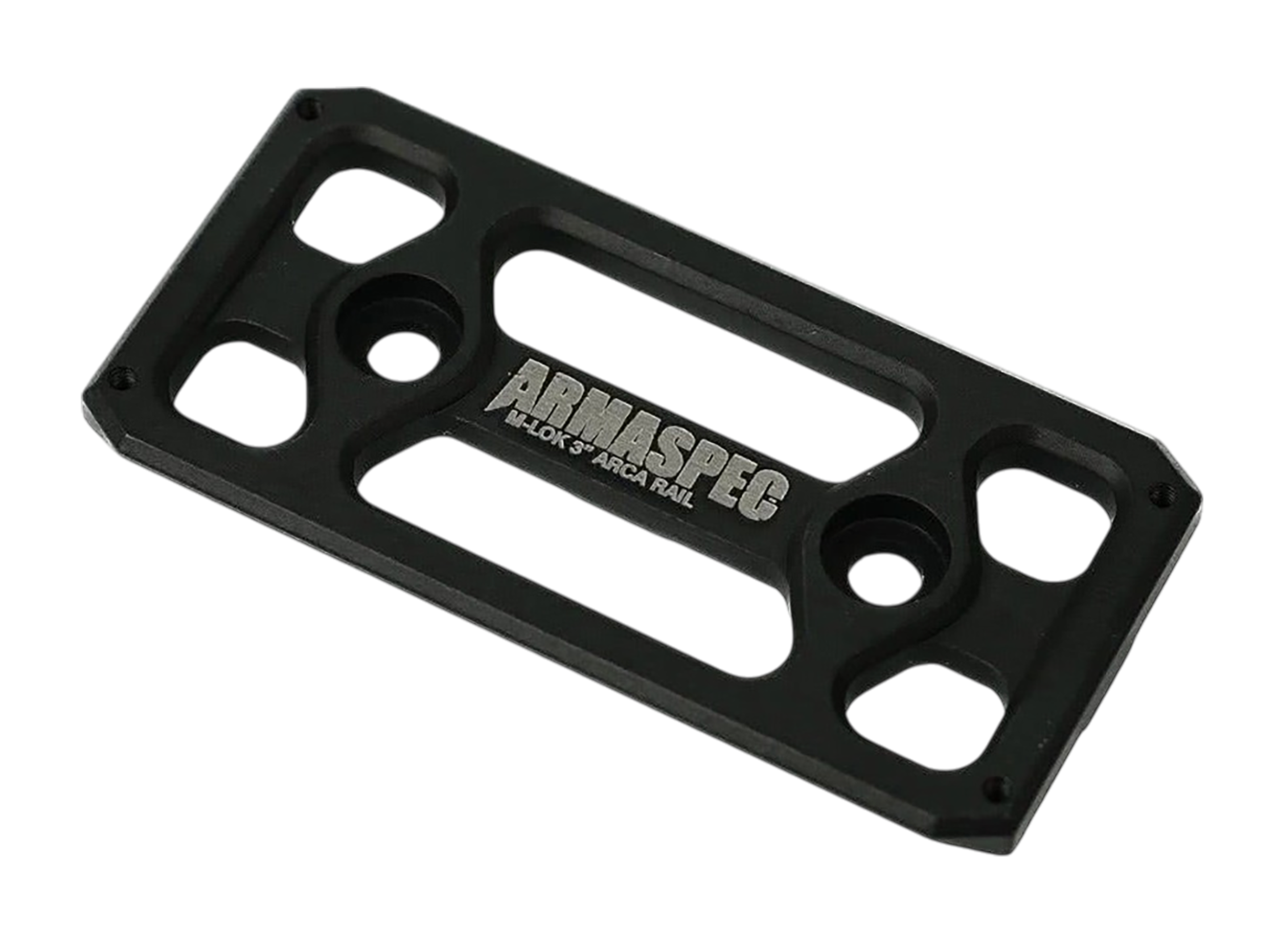 Armaspec ARM621-3 ARCA Rail 3 Slot M-LOK Black Aluminum Compatible w/ AR-15/10 MLOK Rails