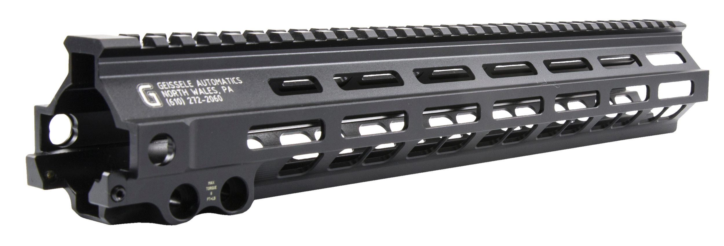 Geissele Automatics 05285B MK8 Super Modular Rail 13.50" M-LOK Style Made of 6061-T6 Aluminum with Black Anodized Finish for AR-Platform