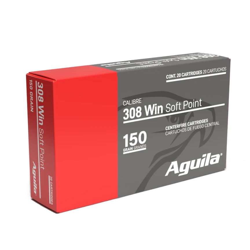 AGUILA 308WIN INTERLOCK 150GR BTSP 20RD BX 10 BOXES PER CS