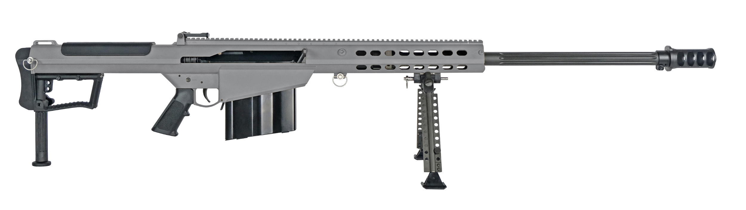 Barrett 18067 M107A1 50 BMG 29" 10+1 Tungsten Gray Cerakote Tungsten Gray Fixed with Sorbothane Recoil Pad Stock Black Polymer Grip