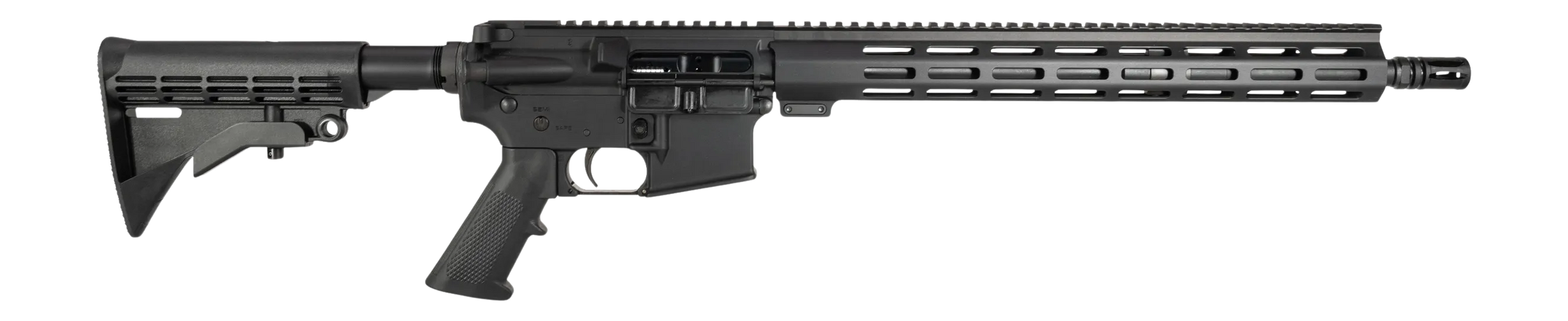One Horse LLC  OH-15 Carbine Length 5.56 NATO 30+1 16" Black Threaded Barrel, Black Receiver w/Picatinny Rail, M-LOK Handguard, One Horse M4 6 Position Black Polymer Stock, Black A2 Grip, A2 Flash Hid