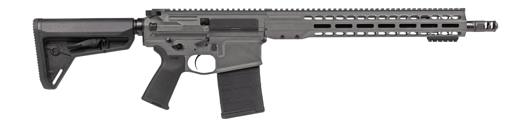 Barrett 18850 REC10 DMR 6.5 Creedmoor 20+1 16" Black Match Grade Threaded Barrel, Tungsten Gray Cerakote Aluminum Receiver w/Picatinny Rail, M-LOK Handguard, Magpul MOE Black Polymer Stock & Grip, Amb