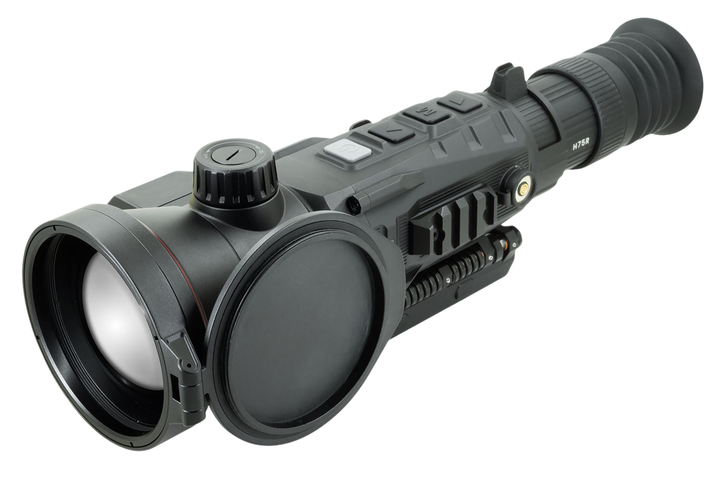 iRay USA RICO2H75R RIco 2 H75R LRF Thermal Weapon Sight Black 4x75mm Multi- 1 DIY/1 Dynamic/6 Static Reticle, 640x512, 12 Microns, 60 Hz Resolution, Zoom Digital 8x