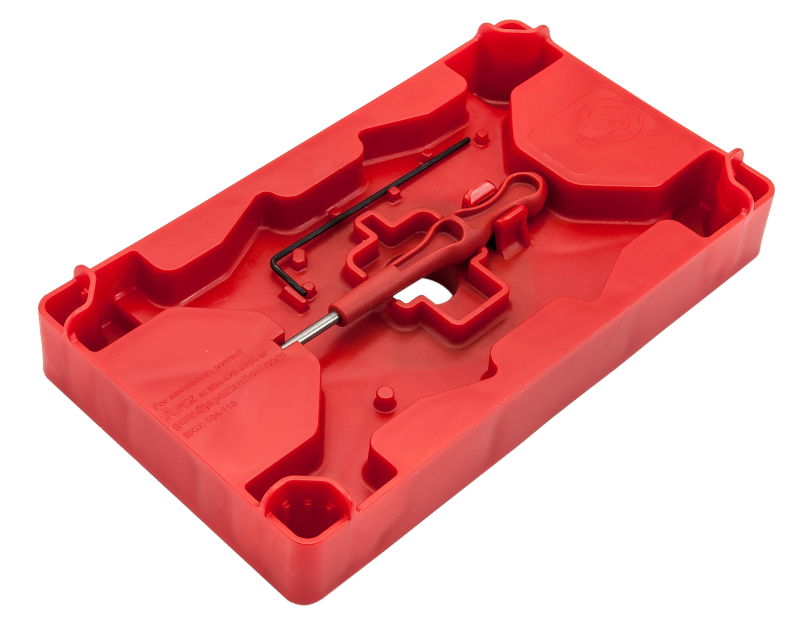 Apex Tactical 104110 Armorer's Tray & Pin Punch  Red Polymer Pistol