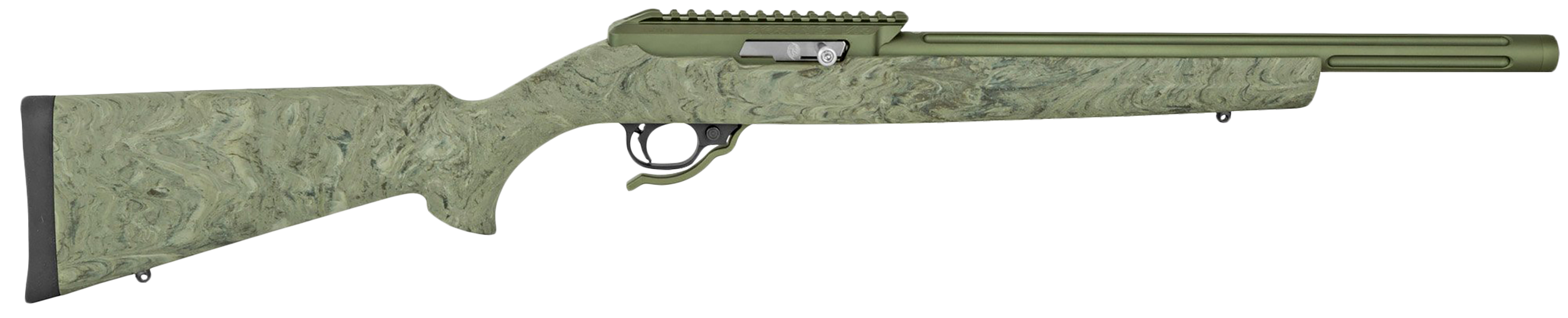 Tactical Solutions ATE2MODBHGGRN X-Ring VR Gen2 22 LR Matte OD Green Barrel & Receiver, Hogue OverMolded Ghillie Green Synthetic Stock