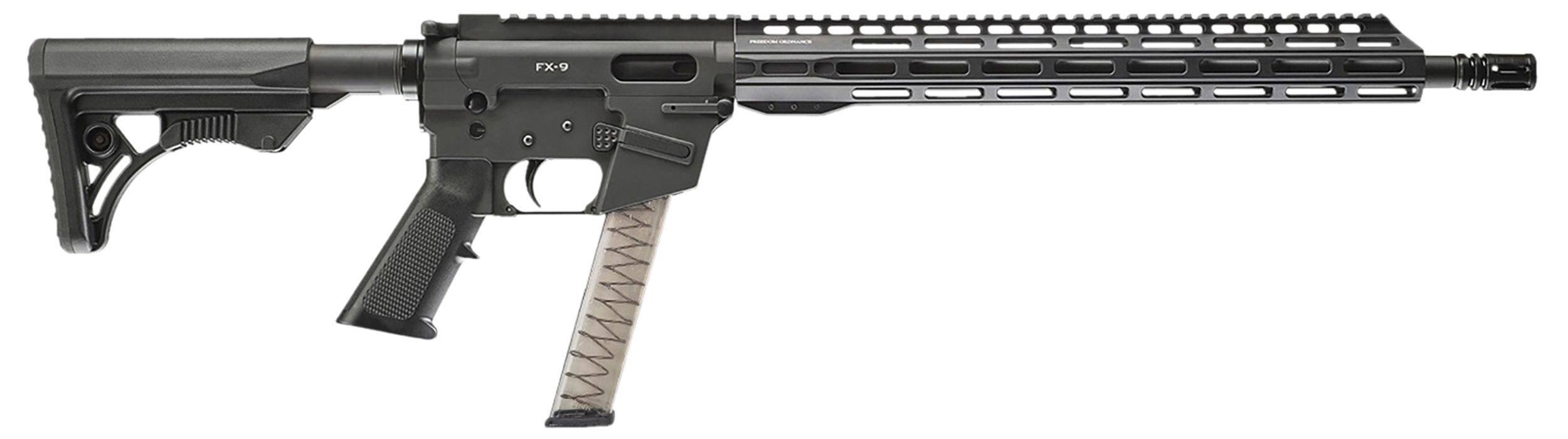 Freedom Ordance FX9R16 FX9R  9mm Luger 33+1 16" Black Anodized Barrel, Black Anodized Receiver w/Picatinny Rail, M-LOK Handguard, Leapers Adjustable Black Polymer Stock, B5 P Type Grip