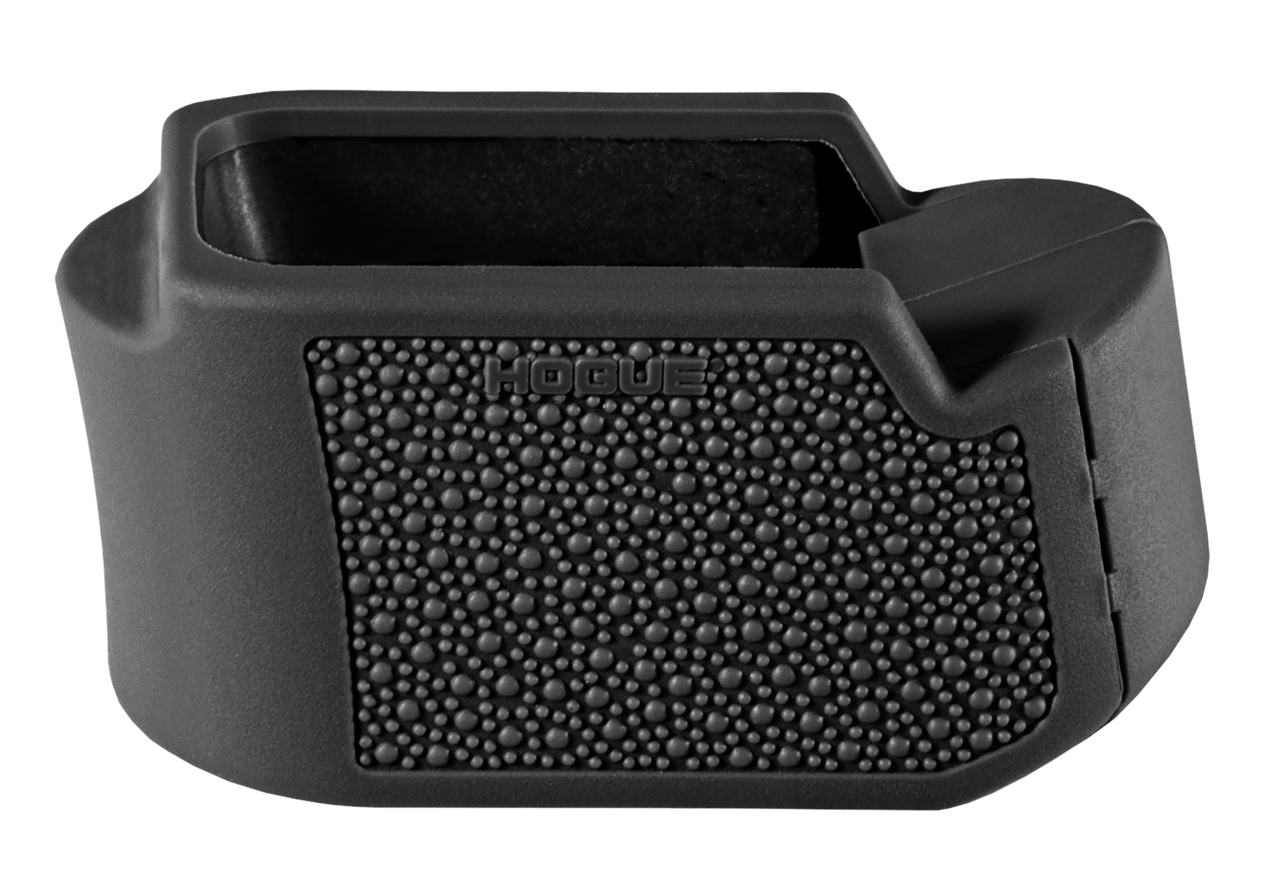 Hogue 18610  Extension Base Pad Fits Glock 19 Compatible w/ 10/15rd Magazines Black Overmolded Rubber