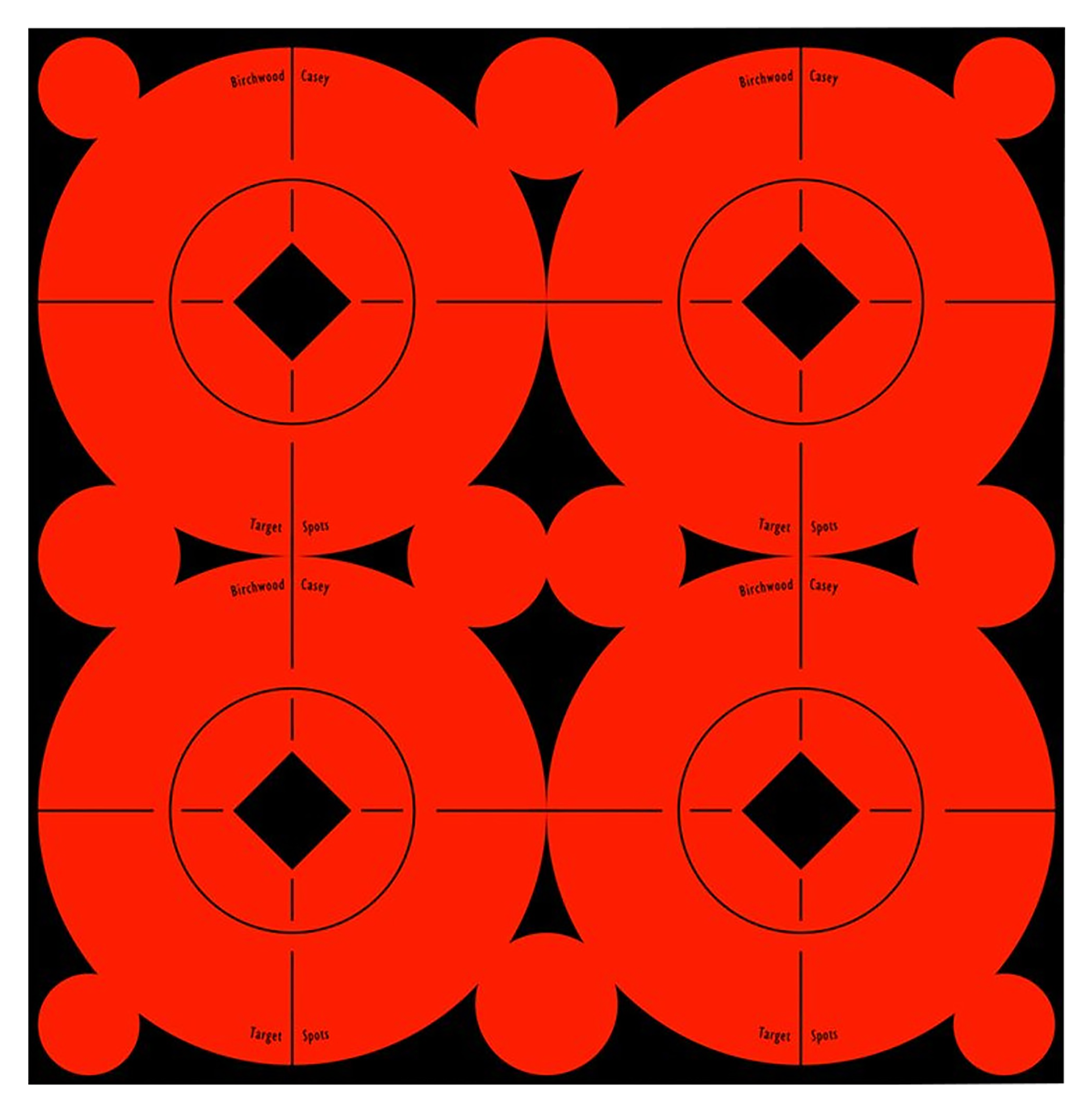 Birchwood Casey 33903 Target Spots  Self-Adhesive Paper Black/Orange 3" Bullseye 40 Pack