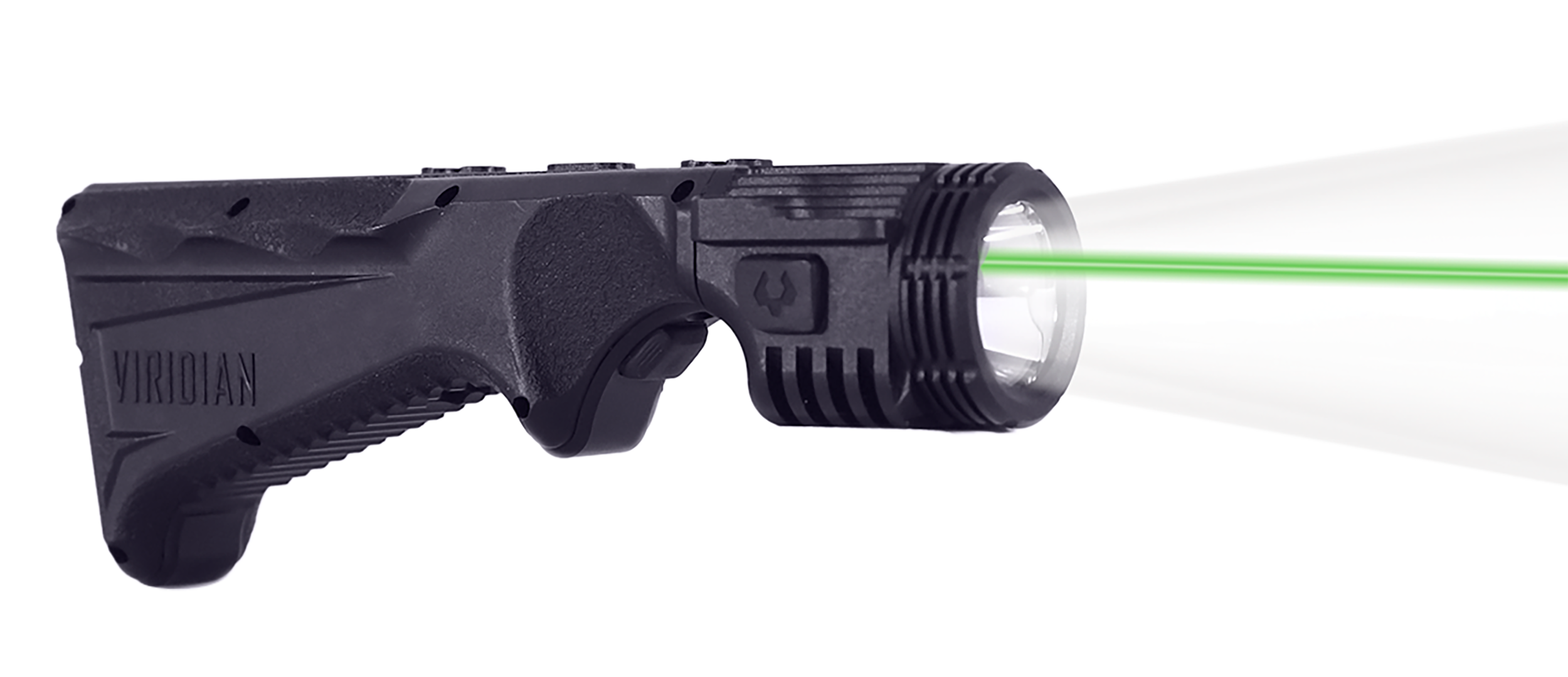 Viridian 9120090 4LUX 2K  Grip Light with Green Laser  Black 2000 Lumens White LED/Green Laser