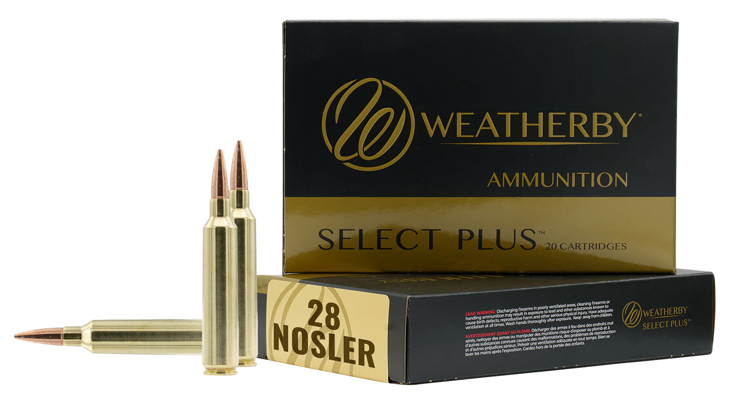 Weatherby R28NS180VLD Select Plus 28Nosler 180gr 20 Per Box/10 Case