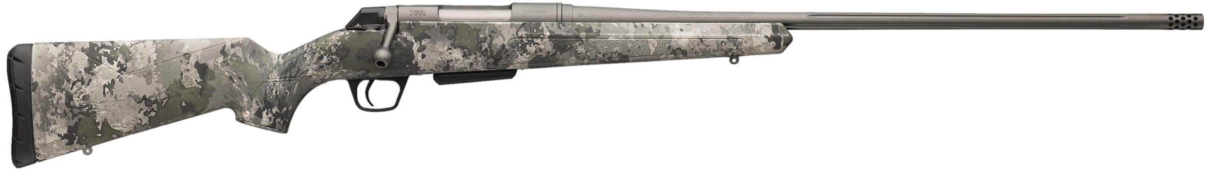 Winchester Repeating Arms 535800208 XPR Extreme 223 Rem 5+1 22" Tungsten Cerakote Fluted Threaded Barrel & Drilled & Tapped Steel Receiver, Fixed TrueTimber VSX Synthetic Stock