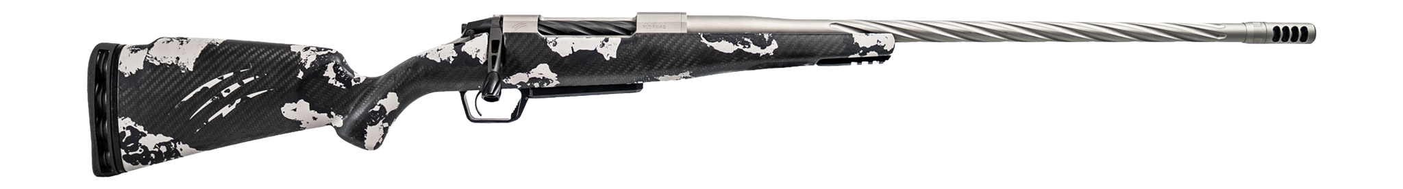 Fierce Firearms ROGSSX22CM20TP Twisted Rogue XP 22 Creedmoor 3+1 20" Tungsten Cerakote Spiral Fluted Barrel, Drilled & Tapped Receiver, BiPod Rail Forend, Phantom Camo LR Negative Comb Carbon Fiber St