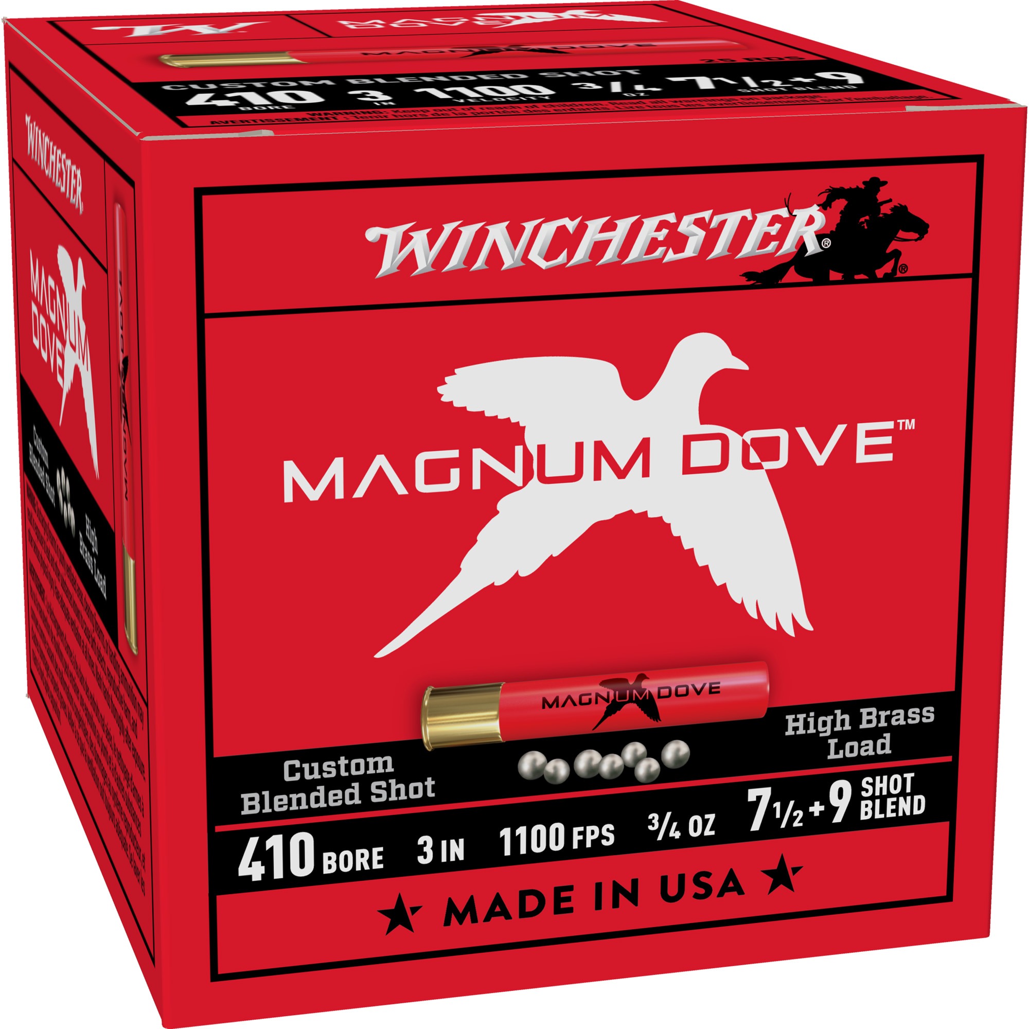 Winchester Magnum Dove 410 Bore 3" 3/4oz #7.5 & #9 25rd Box