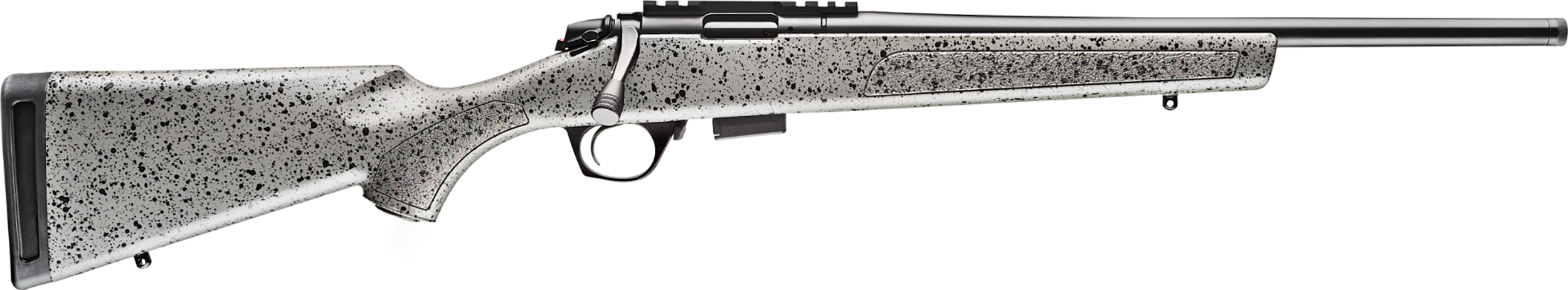 Bergara Rifles BMR003 BMR Full Size 22 WMR 5+1/10+1 18" Matte Blued Steel Threaded Barrel & Drilled & Tapped Steel Receiver, Fixed Gray/Black Speckled Synthetic Stock