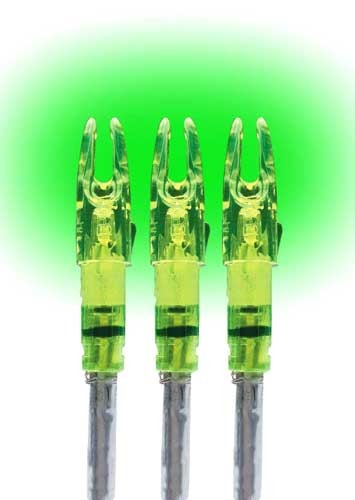 LUMENOK LIGHTED NOCK SIGNATURE SERIES GREEN 3PK