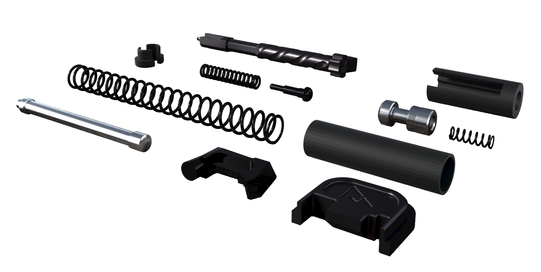 Rival Arms RA42G001A Slide Completion Kit  Fits Glock Gen3-4 9mm Luger Black PVD Stainless Steel