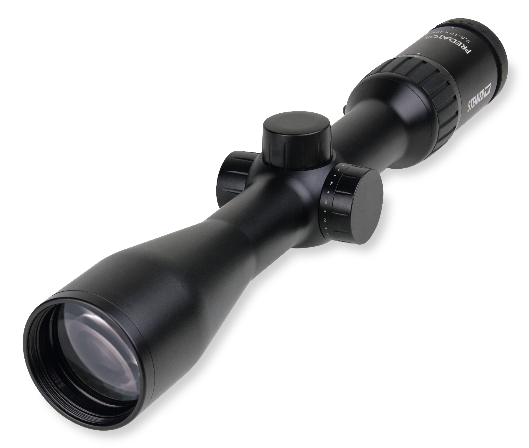 Steiner 8770 Predator 4 Black, 2.5-10x42mm, 30mm Tube, Second Focal Plane, Illuminated Ballistic E3 Reticle