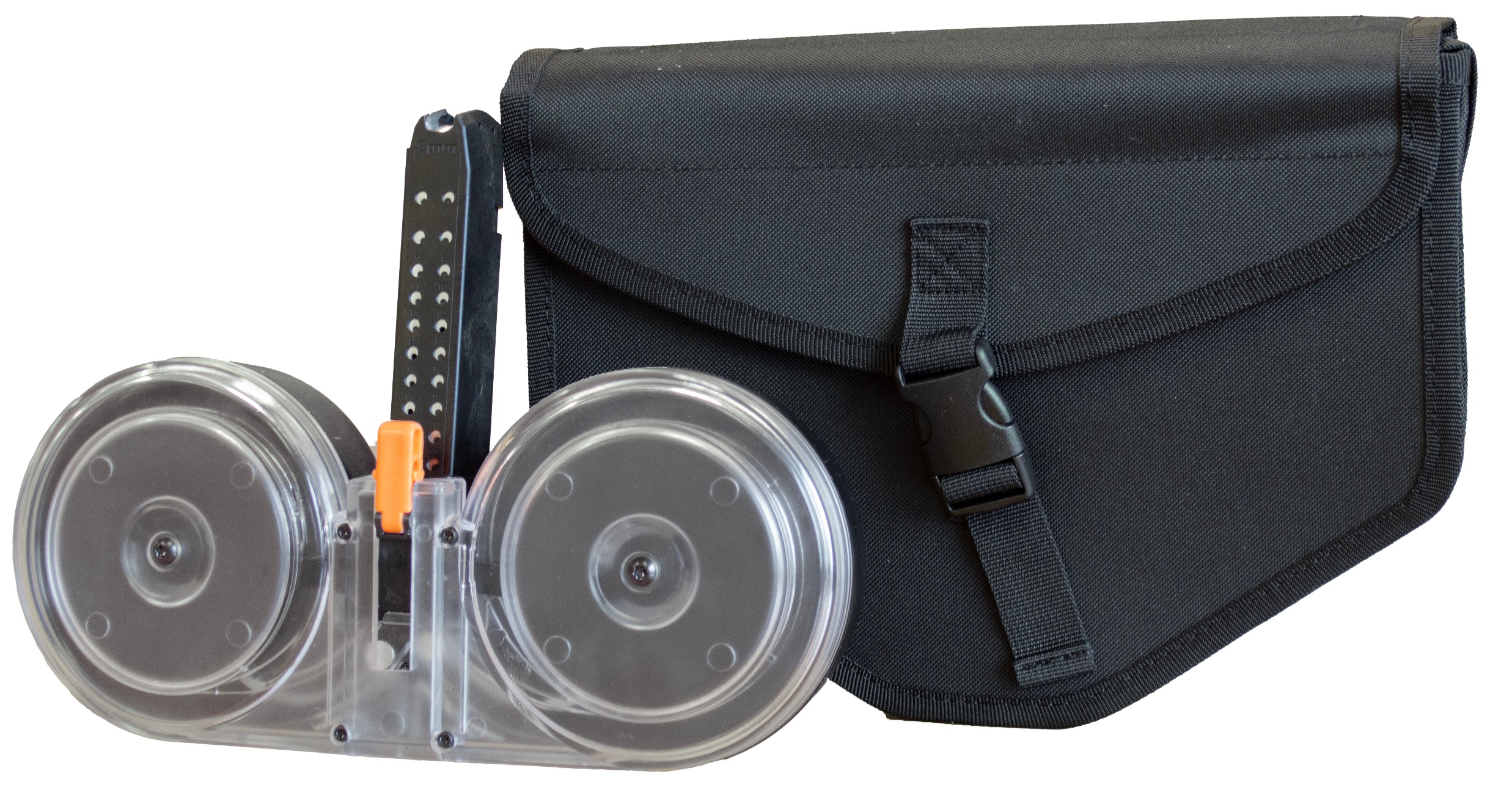 RWB GLOCK DRUM 9MM 100RD BLACK/CLEAR (10)
