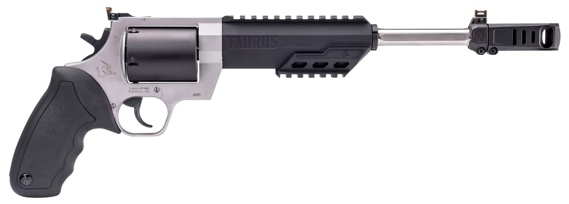 Taurus 2460105RH Raging Hunter  460 S&W Mag 5rd 10.50" Matte Black Oxide Barrel & Cylinder Matte Stainless Steel Frame Black Rubber with Integrated Cushion Insert Grip