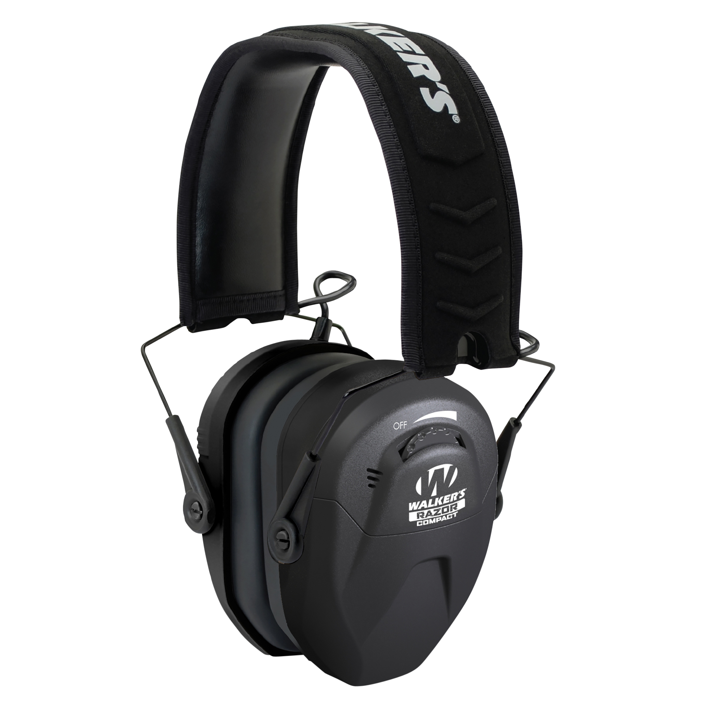 Walker's GWPCRSEM Razor Compact Electronic Muff 23 dB Over the Head Black Polymer Fits Youth/Women