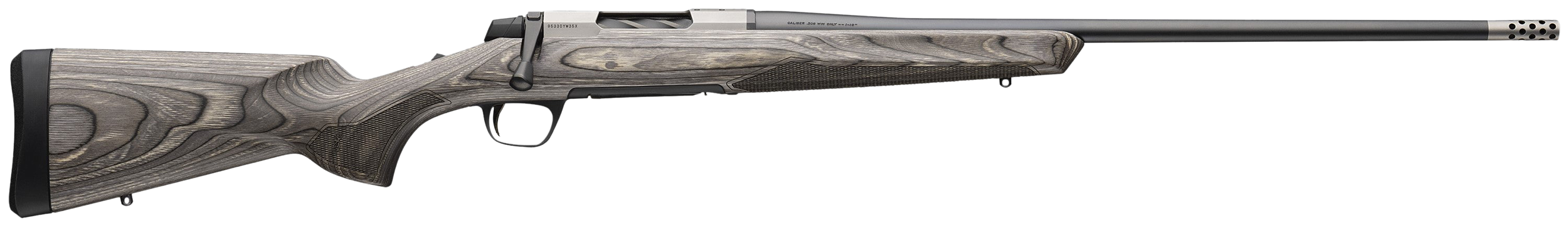 Browning 036092227 X-Bolt 2 Hunter Full Size 7mm Rem Mag 3+1 26" Matte Blued Threaded Sporter Barrel, Drilled & Tapped Stainless Steel Receiver, Fixed Gray Laminate Stock, Radial Muzzle Brake