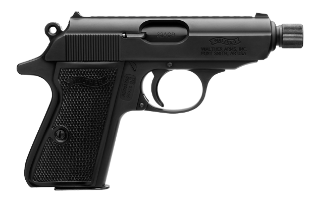 dWALTHER PPK/S SD THREADED BLACK 32ACP PSTL 8RD