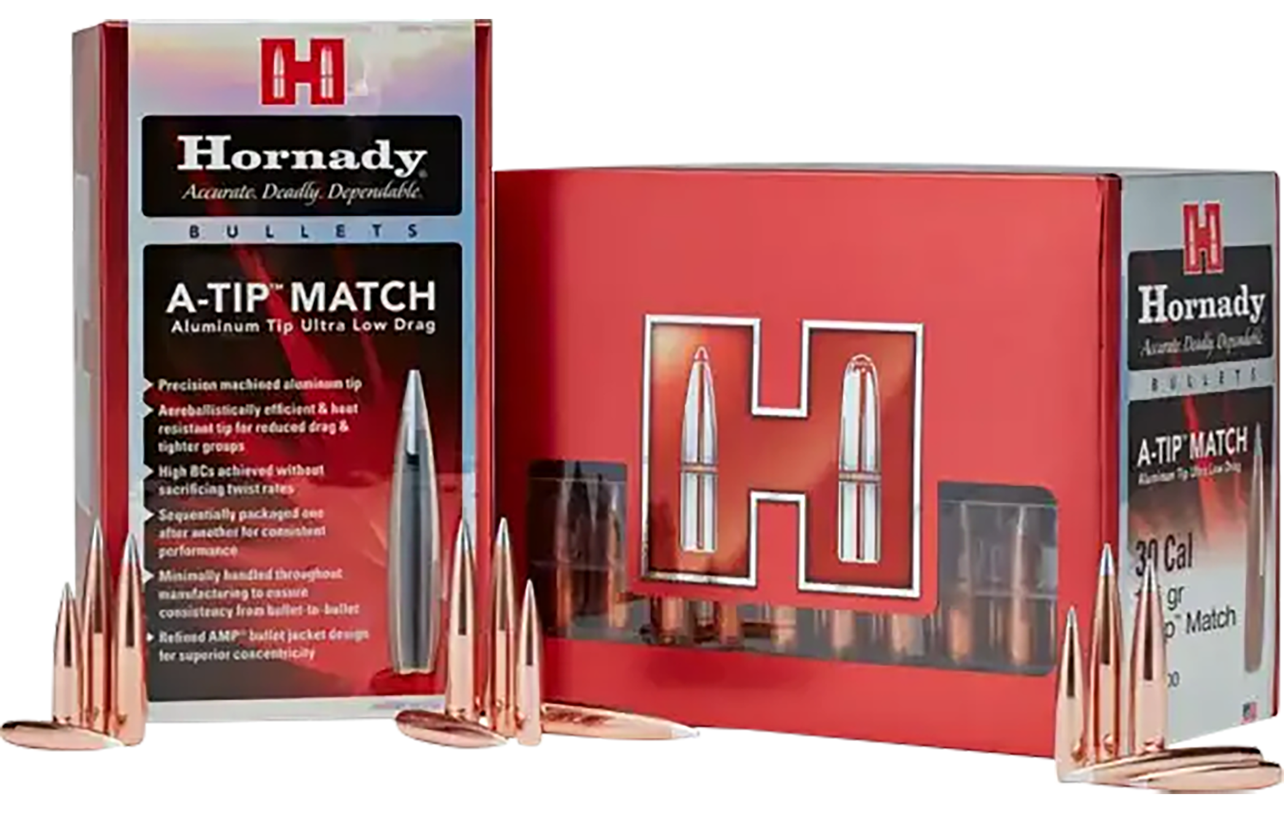 Hornady 3729 A-Tip Match 375 Cal .375 390 gr A Tip Match 25 Per Box/ 10 Case