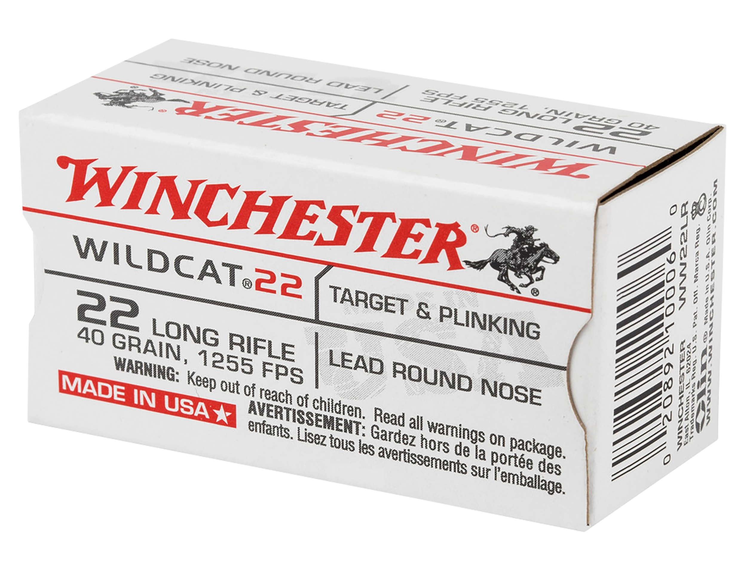Winchester Ammo USA22LR USA Wildcat 22LR 40gr Lead Round Nose 5000rds *Sold by the case