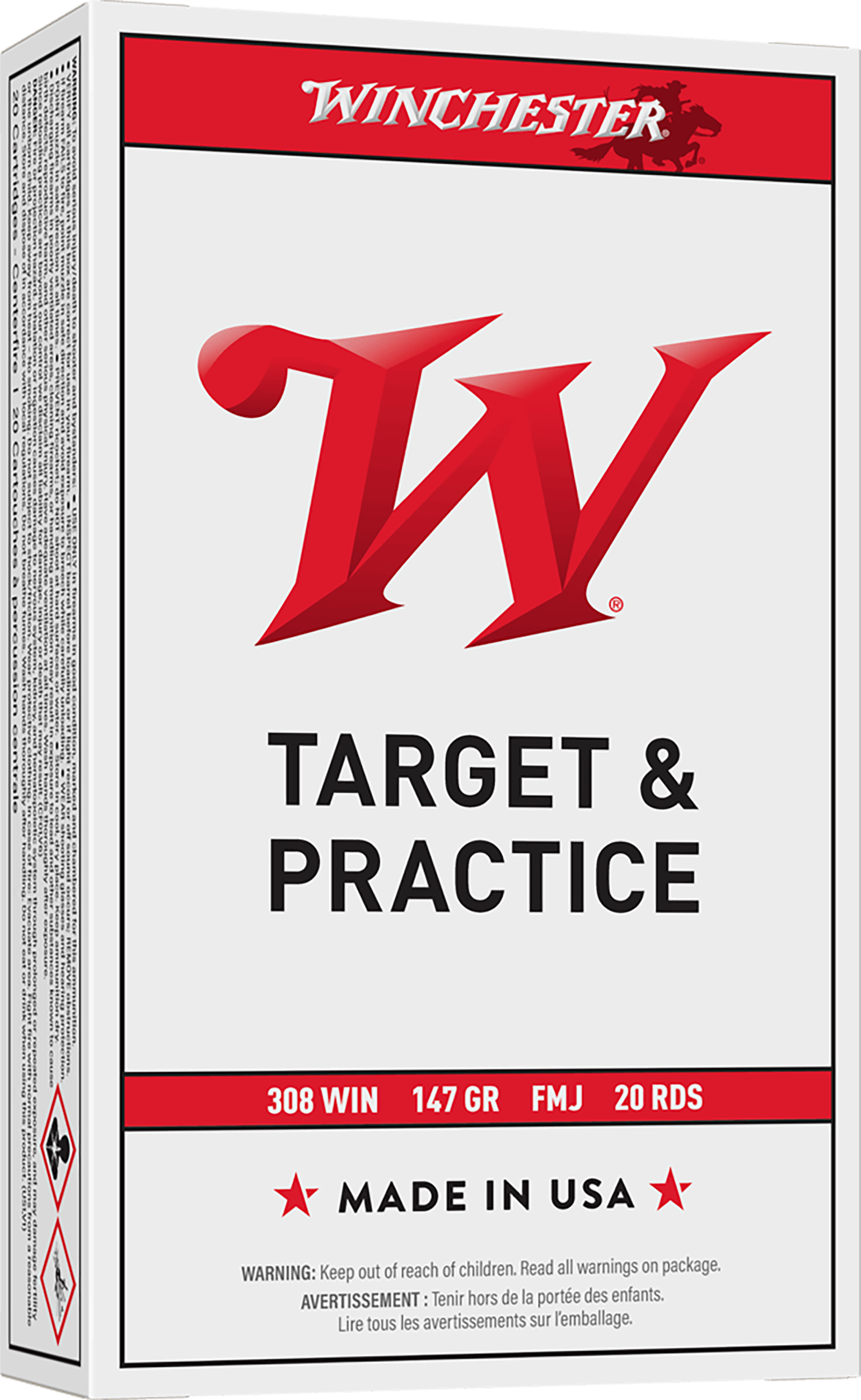 Winchester Ammo USA3081 USA  308Win 147gr Full Metal Jacket 20 Per Box/10 Case