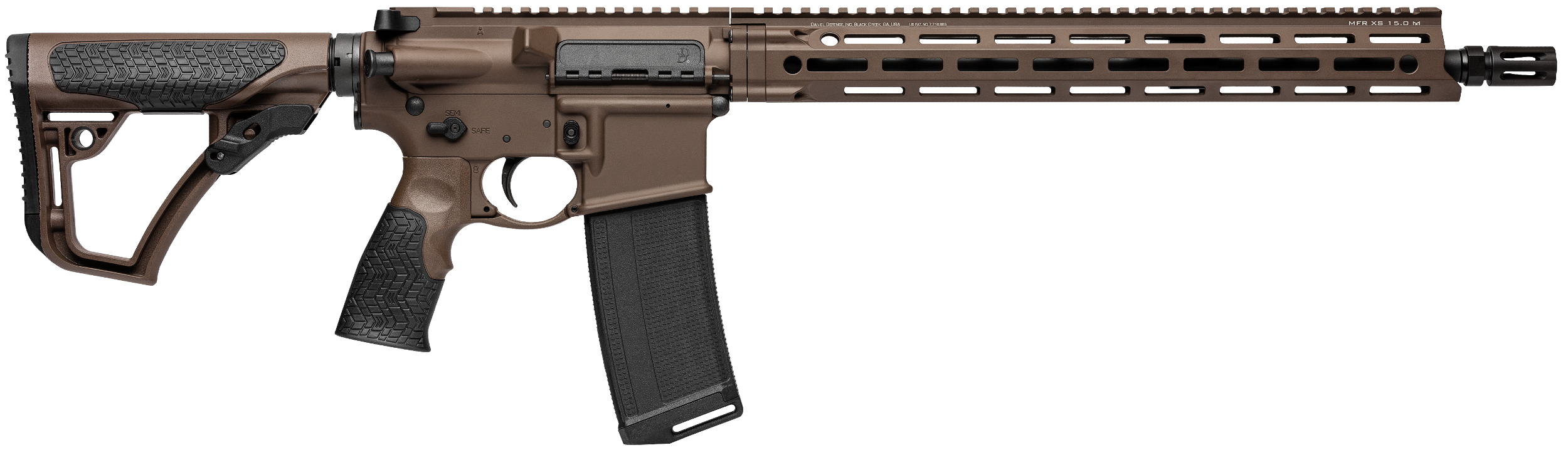 Daniel Defense 0212802338047 DDM4 V7 5.56x45mm NATO 30+1 16" Threaded Barrel w/Flash Suppressor, Mil-Spec Brown Cerakote, 6 Position Stock w/SoftTouch Overmolding