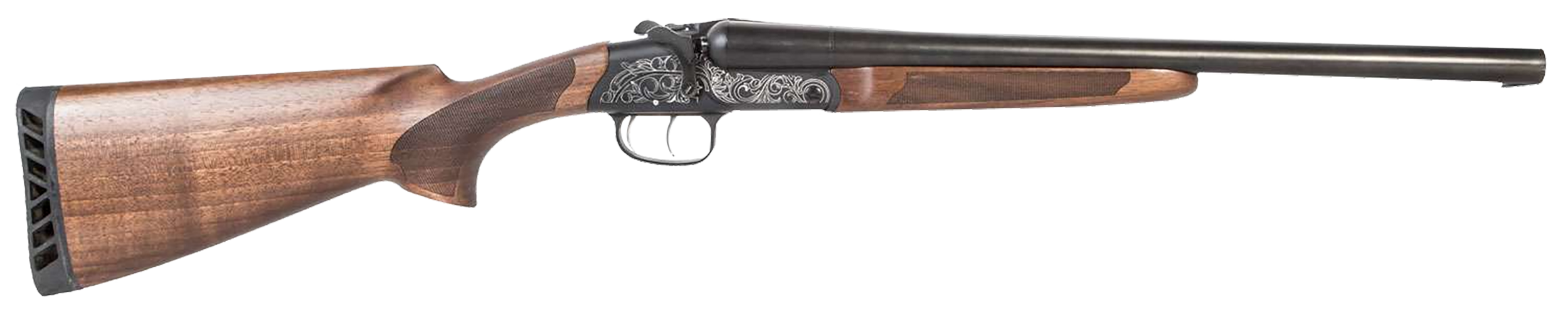ATI ATI GKOF20RA Road Agent Prime 20 Gauge Break Open 3" 2rd 18.50" Black Side By Side Barrel, Black Engraved Aluminum Receiver, Fixed Turkish Walnut Stock