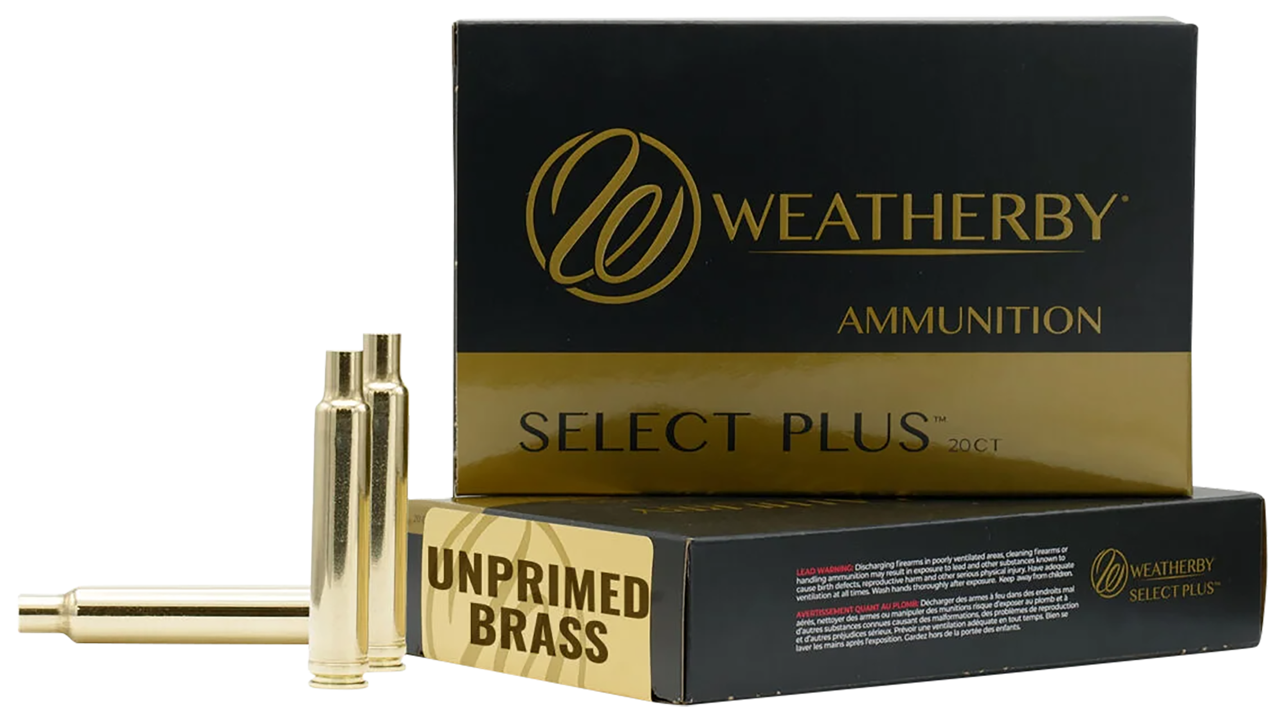 Weatherby BRASS340 Unprimed Cases  340WthbyMag Rifle Brass 20/Box